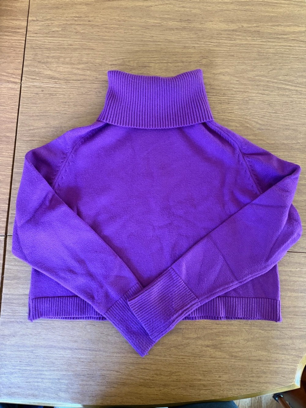 Deluc Violet Ribbed Turtleneck Sweater